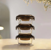 Sealable square glass food storage container
